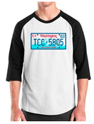 Image of License Plate Baseball Tee