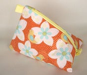 Image of BlueBirds on Orange and Cream Triangle