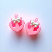 Image of MADE TO ORDER 22mm (7/8") & 25mm (1") Pink anchor & baby bow plugs