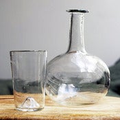Image of handblown carafe set