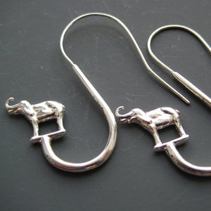 Image of Elephant Hoop Earrings