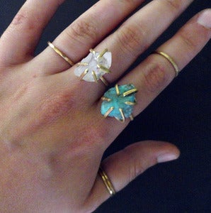 Image of GEMMA SPARKLED LIKE THE STARS - ring (clear quartz)