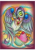 Image of Owl with Cupcake