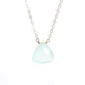 Image of Wailana Triangle - Chalcedony solitaire necklace