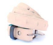 Image of No.80001 skinny diamond stud belt. natural