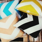 Image of Oversized Chevron Cushion Covers 