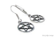 Image of Sterling Pentagram Earrings