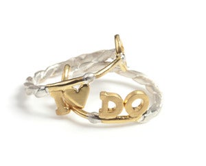 Image of Personalised Key Styled Ring Set NEW