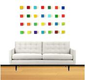 Image of Blocks of Color - 28 Colorful Wood Blocks Wall Art