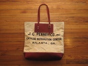 Image of heavy canvas tote with adjustable straps