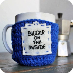 Image of Funny Coffee Mug Bigger on the Inside crochet handmade