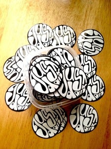 Image of JUST DANK HIPPIE LOGO STICKERS