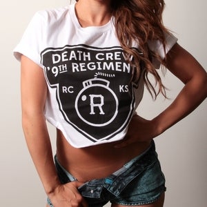 Image of 13sg_04c DEATHCREW 9th REGIMENT WHITE GIRLS CUT T