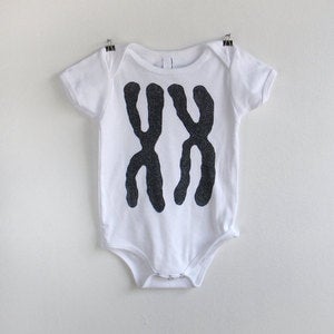 Image of XX Chromosomes Baby Girl Onesie