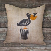 Image of Pelican Burlap Pillow