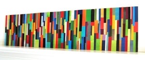Image of Refraction - Mixed Media on 4 Wood Panels