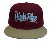 Image of "The High Rise Script" SnapBack (Maroon/Tan)