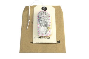 Image of Vintage silk brooch (owl)