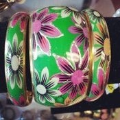 Image of Painted Floral Bangles 