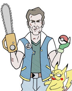 Image of Evil Dead/Pokemon 11 by 14 Limited Print