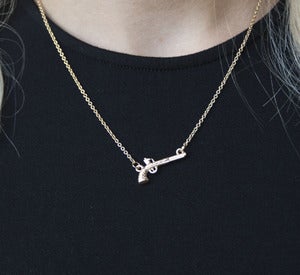 Image of Gold Pistol Necklace