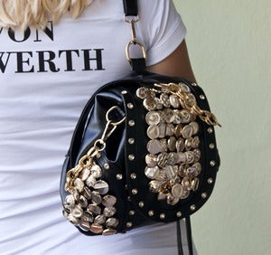 Image of Gold Button Bag