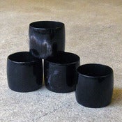 Image of black horn napkin rings