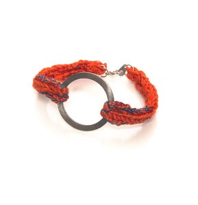 Image of elenii Circular bracelet Orange/Blue/Gold 