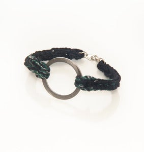 Image of elenii Circular bracelet Black/Green/Silver 