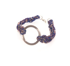 Image of elenii Circular bracelet Purple/Blue/Gold 