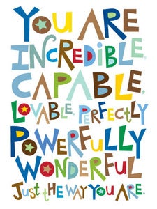 Image of You Are Incredible, Green/blues