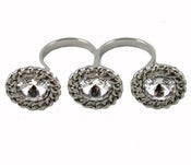 Image of Crystal Triple Knuckle Ring
