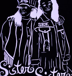 Image of SICK 'SICKSISTERSISTER!' Back Patch - Black&Lilac