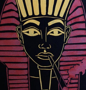 Image of SICK 'PHARAOH' Back Patch - Black&Gold&MetallicRed