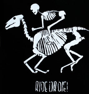 Image of SICK 'RIDE OR DIE!' Back Patch - Black&White