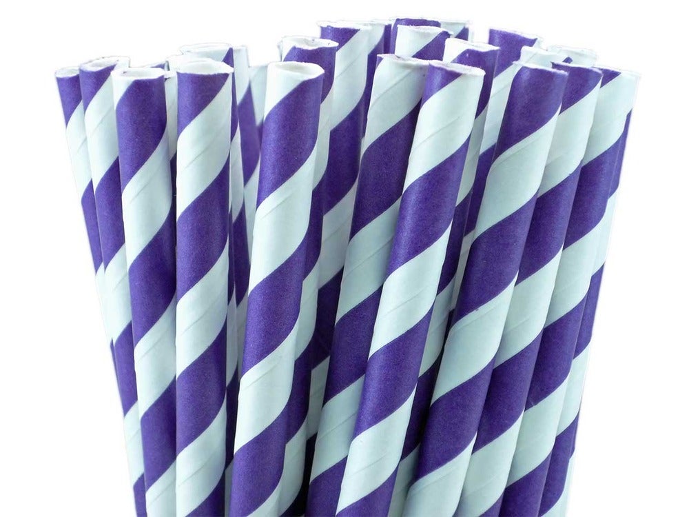 Image of Striped Paper Straws