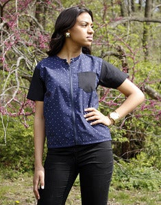Image of Carmen - Black/Navy Blue