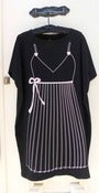 Image of Pleated T-dress - black
