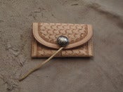 Image of basket weave card wallet