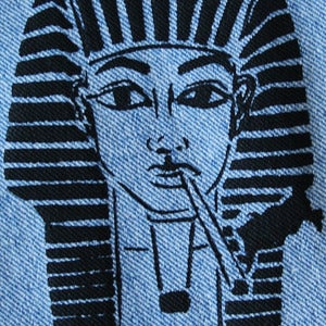 Image of SICK 'PHARAOH' Patch - Light blue denim