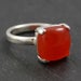 Image of sterling silver carnelian gum drop ring