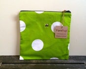 Image of Yarn Pop - Green w/White Polka Dots (Single)
