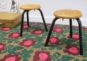 Image of Paire de tabourets en métal et bois  / Antiques kids  stools