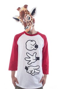 Image of Rock Paper Cut Raglan - Red