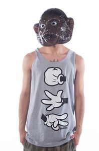 Image of Rock Paper Cut Tank - Grey