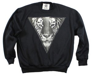 Image of UNISEX BLACK TIGER CREWNECK 