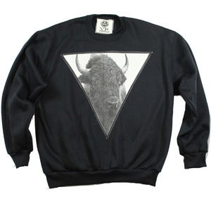 Image of UNISEX BLACK BUFFALO CREWNECK 