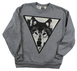 Image of UNISEX GREY WOLF CREWNECK 