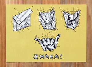 Image of Origami Shaka Notecard