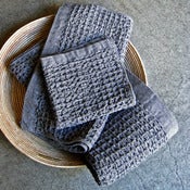 Image of organic lattice-weave bath towel